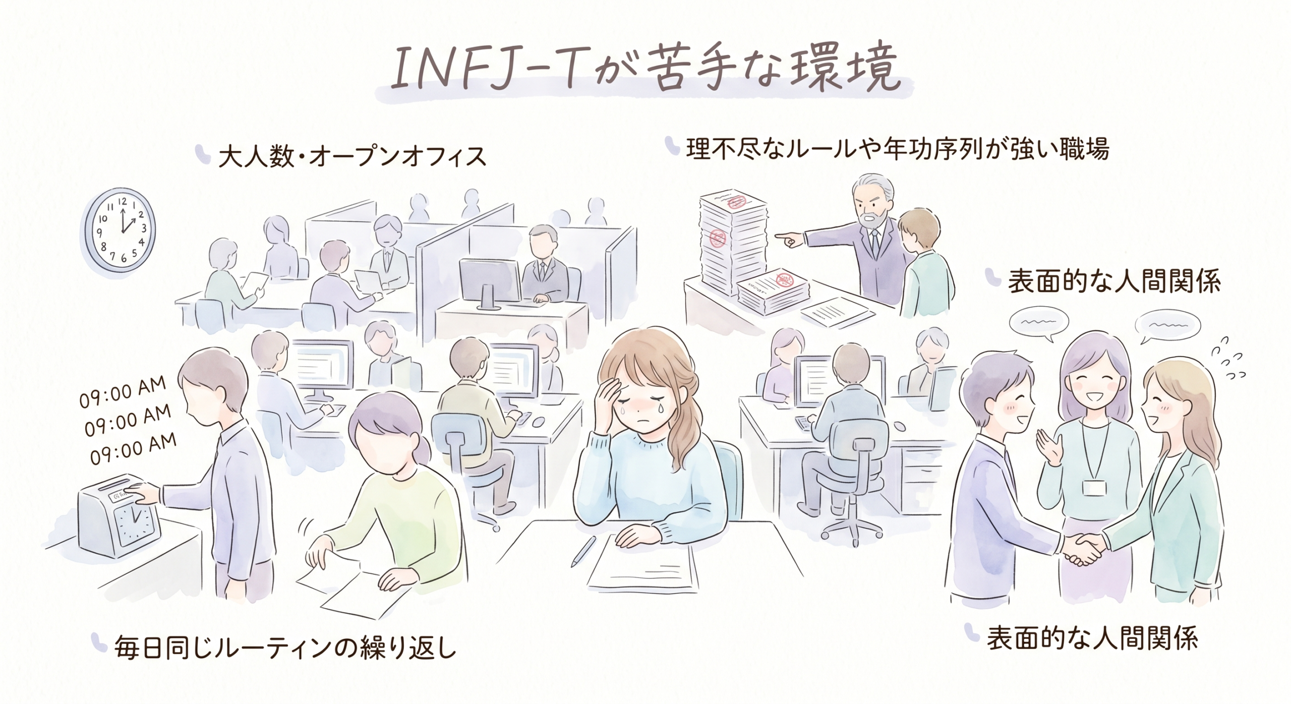 INFJ-T苦手な環境