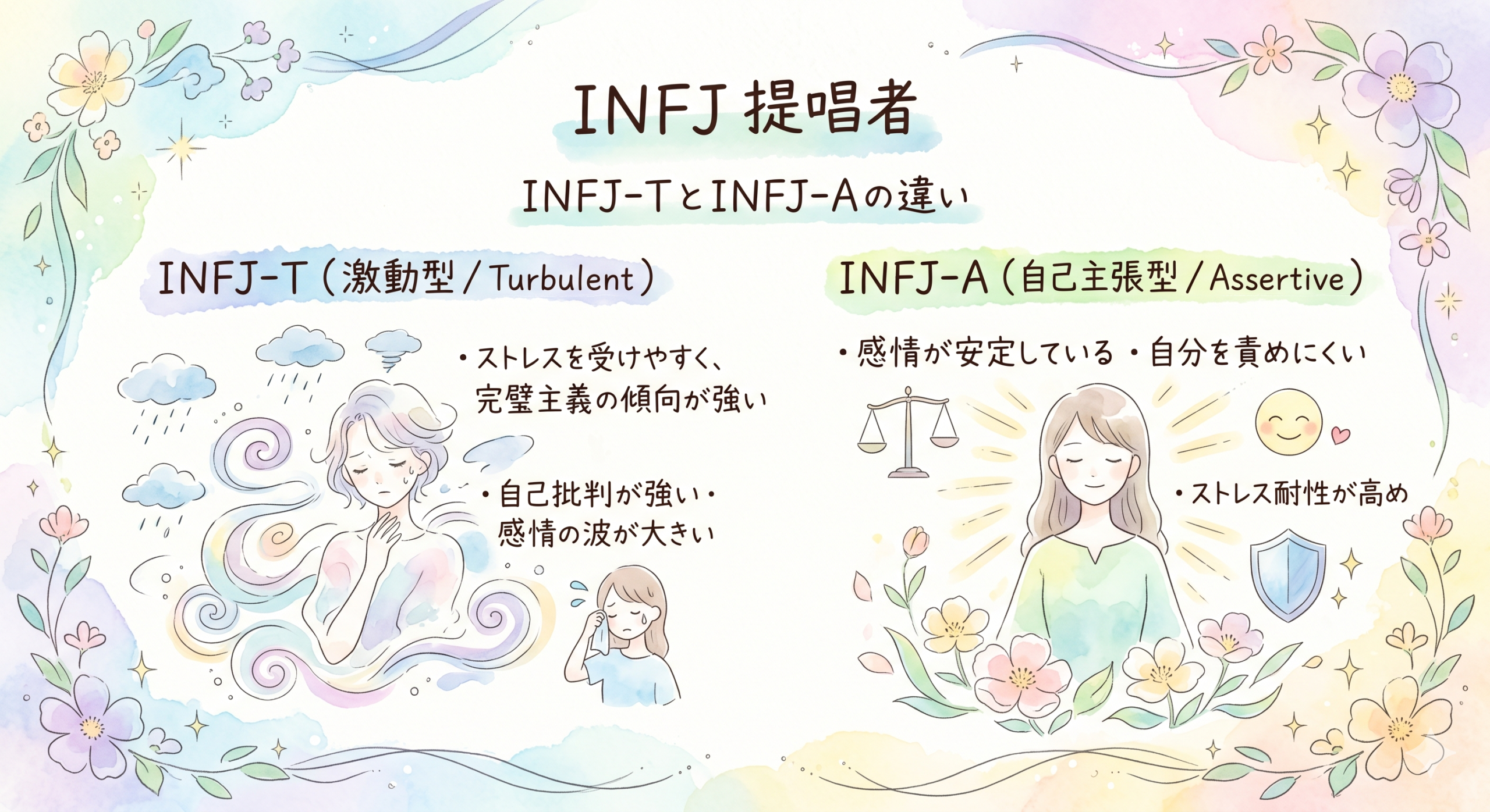 INFJ-TとINFJ-Aの違い