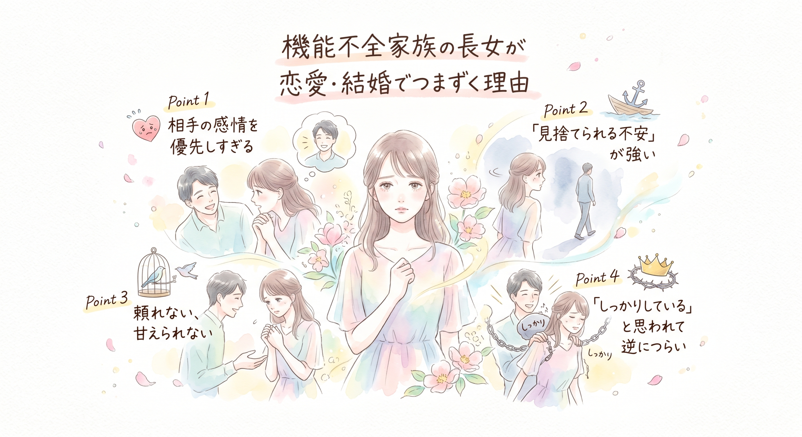 機能不全家族の長女が恋愛や結婚でつまずく理由