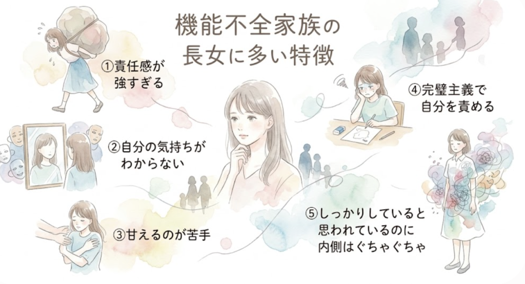 機能不全家族の長女に多い特徴