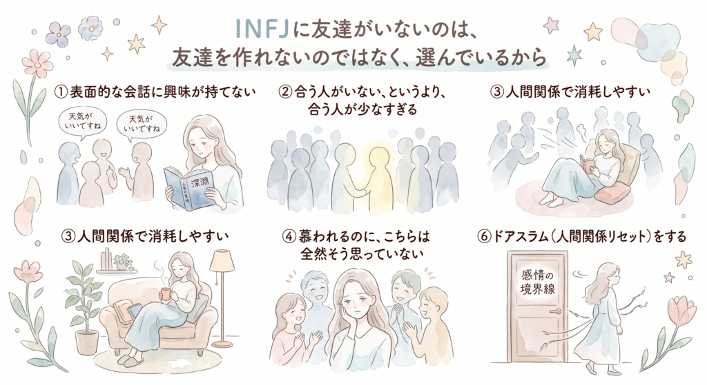 INFJ 友達がいない　理由
